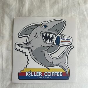 Dutch Bros shark killer coffee sticker!